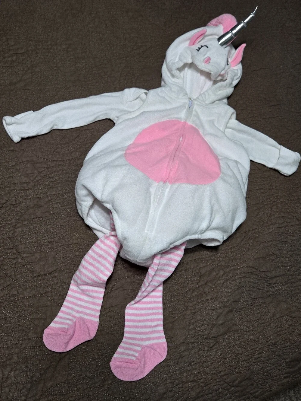 Baby Girl Little Unicorn Halloween Costume and Tights Set, 6m - 9m
